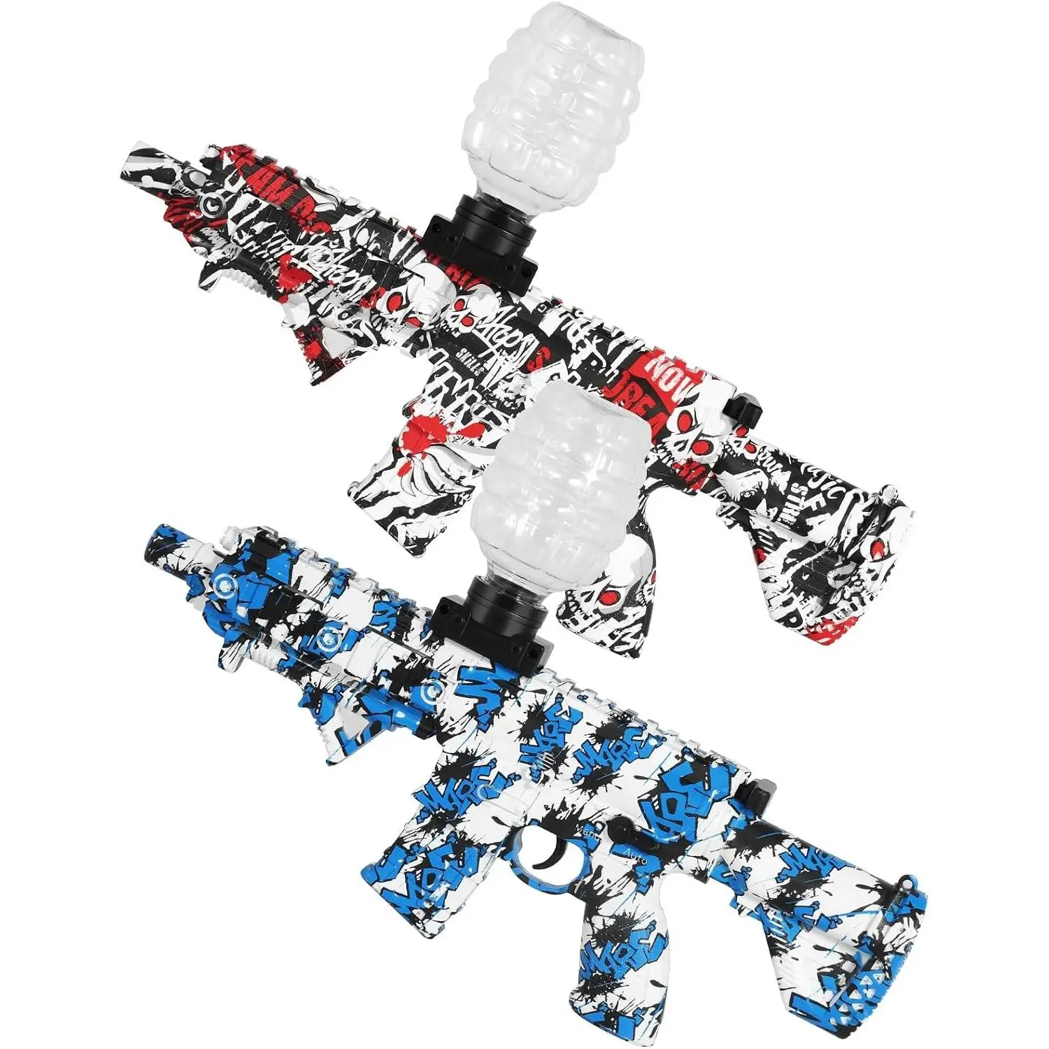 2 Set Electric Gel Splatter, Full Auto Splatter Blasters, Outdoor Team Game, Ages 14 & Up（Red+BlueGift