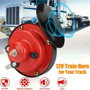 2pcs Universal Automotive Car Horn Truck Horn 12V Horn - High-low Tone, Ultra-loud Electric Snail Horn - For Car, Truck & Motorcycle - Replacement Car Horn Kit - Perfect Gift for Car Enthusiasts