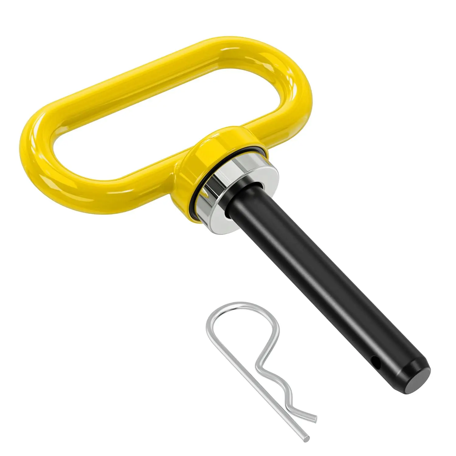 Nilight 5/8" Dia. Heavy Duty Alloy Steel Powder Coated Neodymium Magnet Trailer Hitch Pin, Yellow, with Double Protection, Protective Rubber Layer, Ideal Pulling Force for Lawn Tractors, ATV Trailer Accessories
