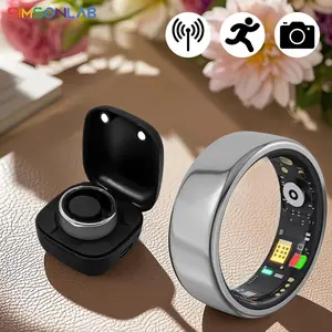 SIMSONLAB Smart Ring with Charging Compartment, Fashion Accessory for Men and Women, Wireless Connection, Measure Distance, Pedometer, Remote Photo, Fitness Tracker, Wearable