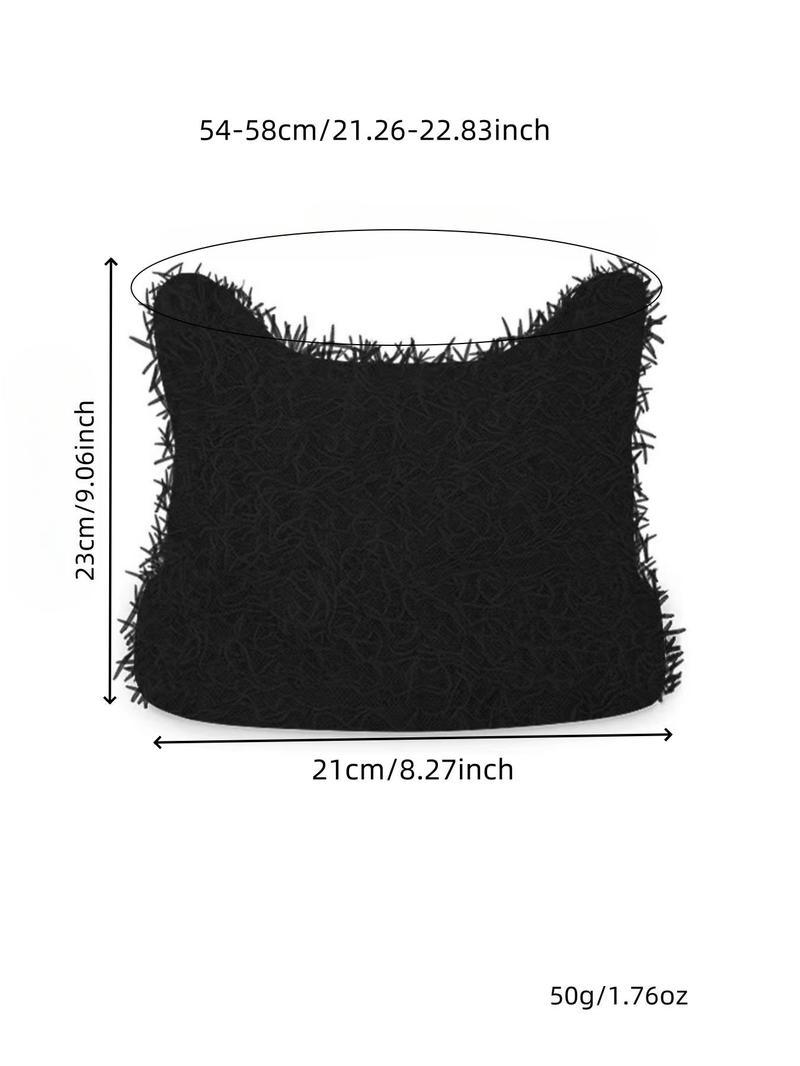 Men's Cat Ear Knit Beanie, Soft & Comfy Winter Hat, Trendy Fall & Winter Fashion for Men & Women