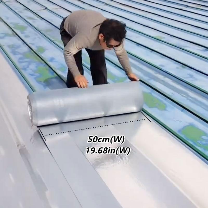 Roof Repair, 1 Roll Repairing Cracks & Loopholes Adhesive Waterproof Tape Suitable for Metallic Surfaces, Wave Tile Container Roofs, Steel Structures, Plastic