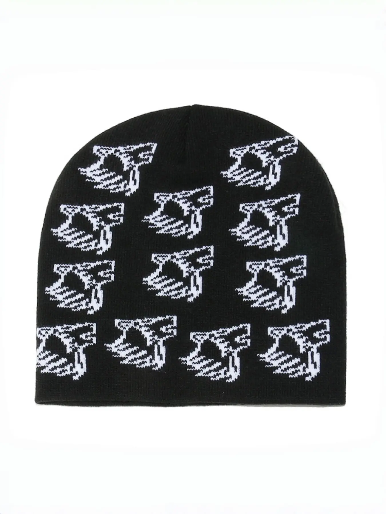 Unisex Wolf Head Knit Cold Hat, American Retro Casual Couple Beanie, Fall Winter Streetwear Loose Warm Hoodie Cap
