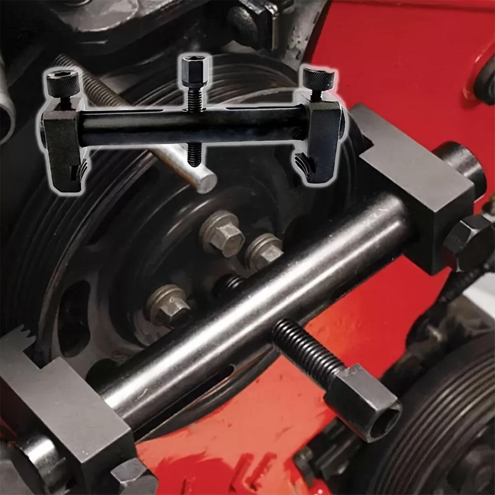 ‌ Adjustable Crankshaft & Power Steering Pump Pulley Removal Tool - 2025 Upgraded Design with Adjustable Arms Engine Parts Ratchet Combination Wrenches