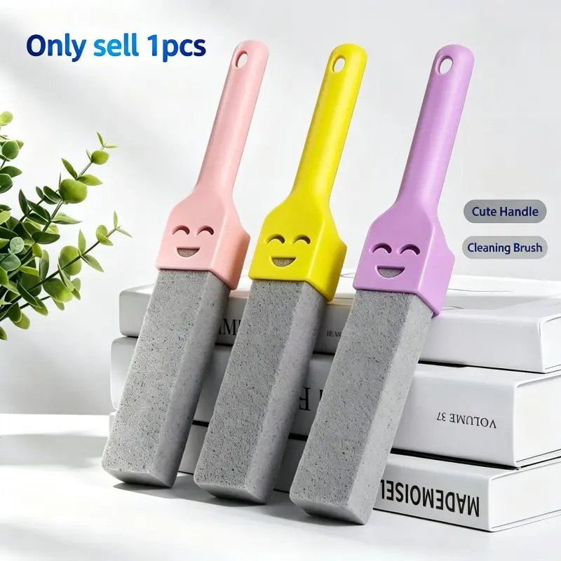 Durable Wall-Mounted Toilet Brush with Cute Handle, Powerful Stain Remover for Bathroom, Tile, Sink, Bathtub, Limescale, Rust Removal Tool, Toilet Bowl Scrubber