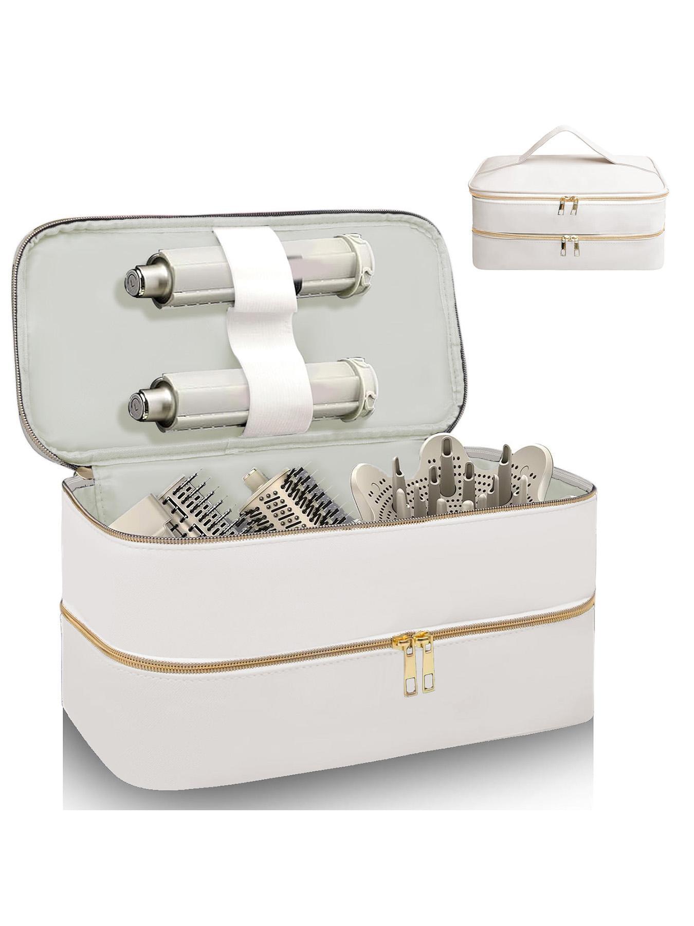 Hair Dryer Storage Bag, Portable Hair Styling Tool Organizer, Double Layer Zipper Makeup Bag, Carrying Case for Hair Dryer Shark Flexstyle FlexFusion Airwrap Brush Double-Layer Hair Accessories Tools Storage Bag, Travel Cosmetic Bag, Christmas gifts