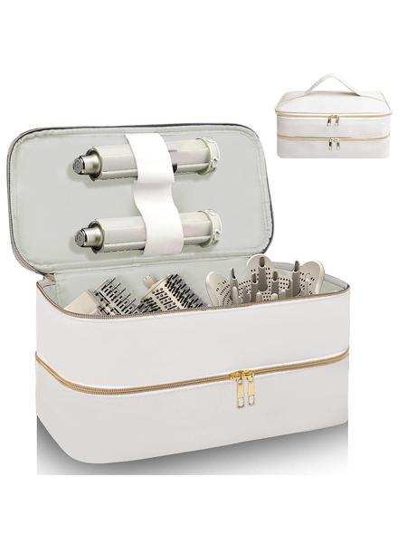 Hair Dryer Storage Bag, Portable Hair Styling Tool Organizer, Double Layer Zipper Makeup Bag, Carrying Case for Hair Dryer Shark Flexstyle FlexFusion Airwrap Brush Double-Layer Hair Accessories Tools Storage Bag, Travel Cosmetic Bag, Christmas gifts