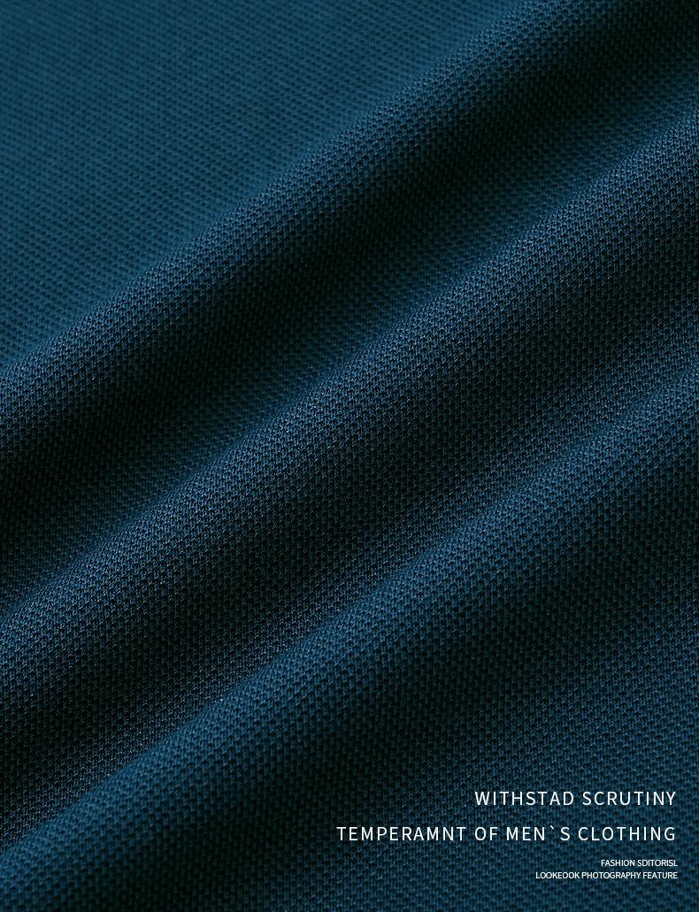 Men's Summer New Non-iron Solid Color Straight Leg Lapel Short Sleeve Business Casual Daily Polo Shirt