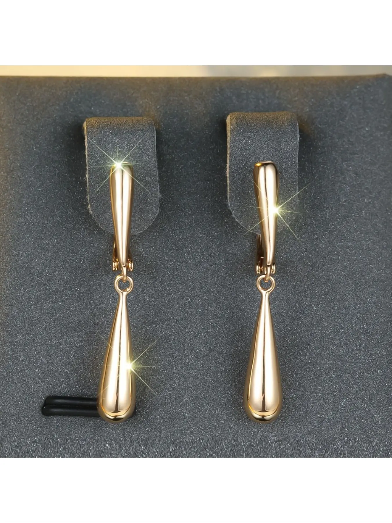 Popular Long Dangle Waterdrop Earrings Smooth Geometric Water Drop Earrings Elegant Delicate Versatile Earrings Jewelry Slimming Face Look Trendy Daily Wear Party Dating Gift For Women Fashion Accessories