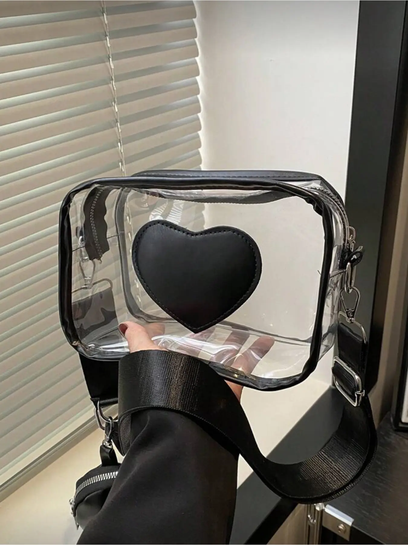 2026 Summer Transparent PVC Bag Set 2pcs Coin Purse Waterproof Mini Square Crossbody Bag Multi-Functional Large Capacity Shoulder Pouch