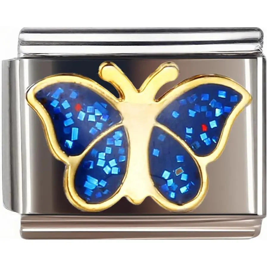 9mm Charm for Italian Charm Bracelet, Stainless Steel DIY  Chain Links,Butterfly