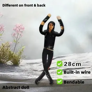 HOT Anime Michael Jackson Cosplay Prop Doll Plush Stuffed Figure Dolls Room Decoration Abstract Joint Mobility Props Gift