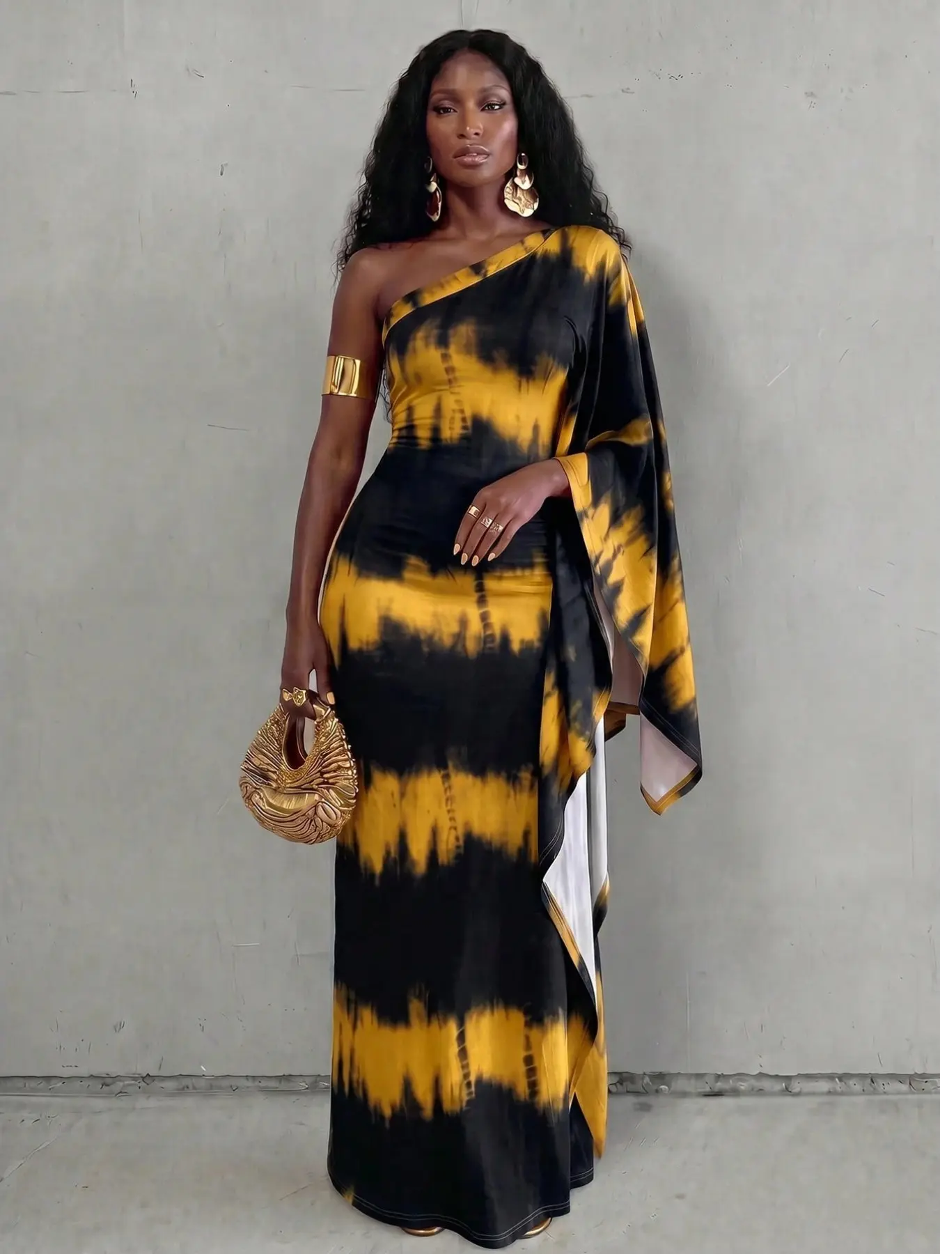 New Knitted Printed Off-Shoulder Fitted Dress, Fashionable Minimalist Casual Resort Style, Ideal for Daily Wear and Parties, Women's Clothing