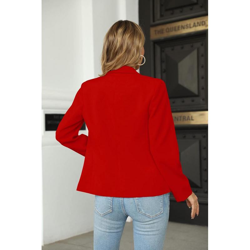 Womens Casual Blazers Long Sleeve Lapel Button Slim Work Office Blazer Jacket