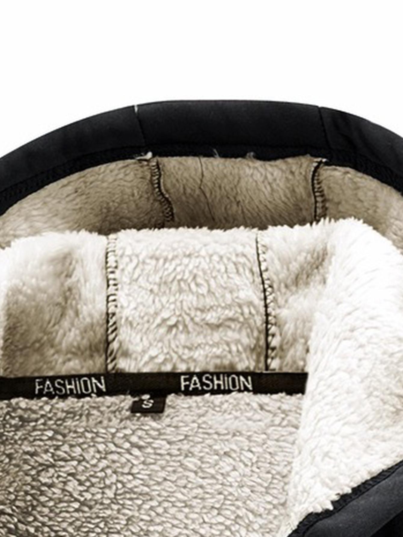 Men's winter hooded jacket, lamb fleece lining, trucker jacket, multi-pocket casual lapel men's top, cotton fleece long sleeve, fresh autumn khaki and beige jacket, outdoor casualPlease check the size chart before purchasing. SpringStatements