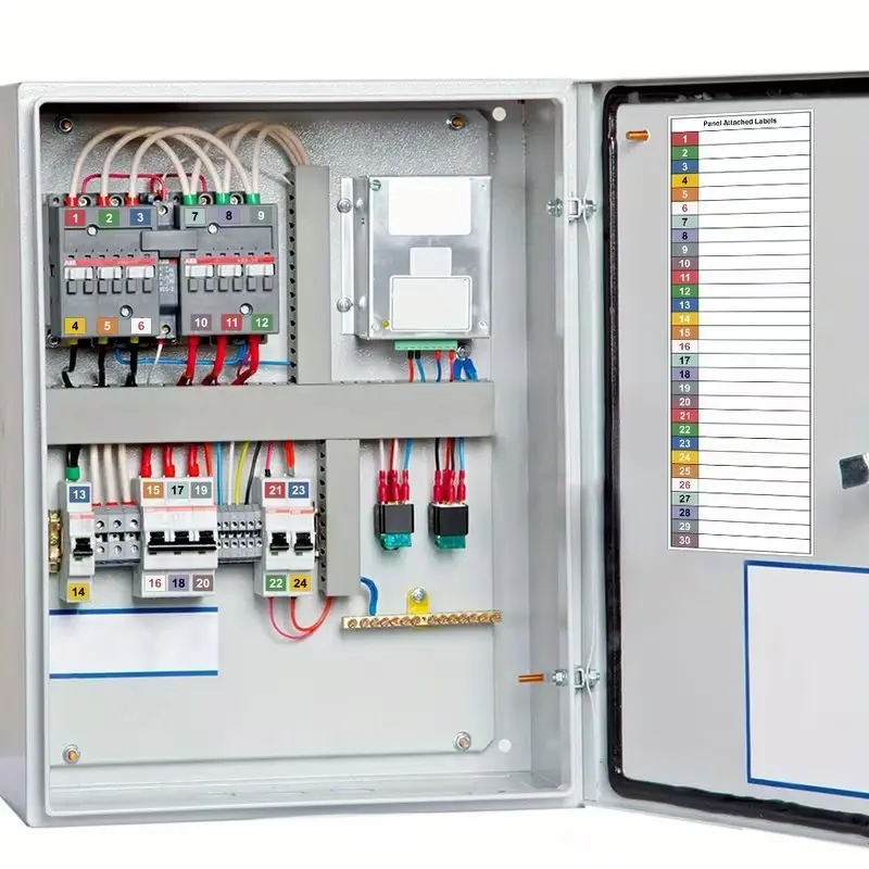 Electrical Panel Label Stickers, Nec/iec Standard, 1-40 Switch Numbering & Wiring Diagrams, Ideal for Electrical Panels, Distribution Boards, Meters