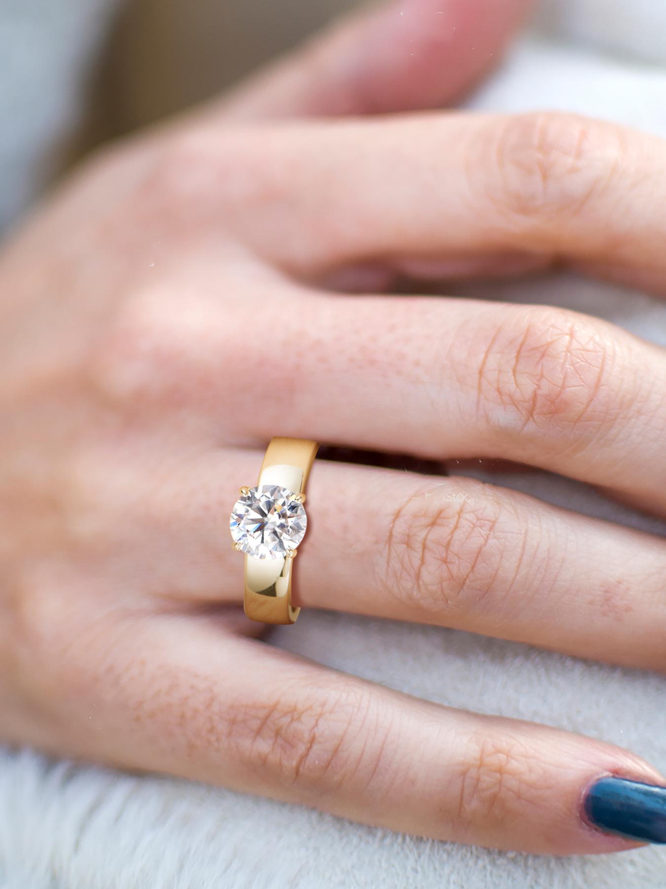 2024 New Style Synthetic Moissanite, S925 Sterling Silver Classic Four Claw Ring, Moissanite Rings, Fashion Jewelry Accessories for Women & Men