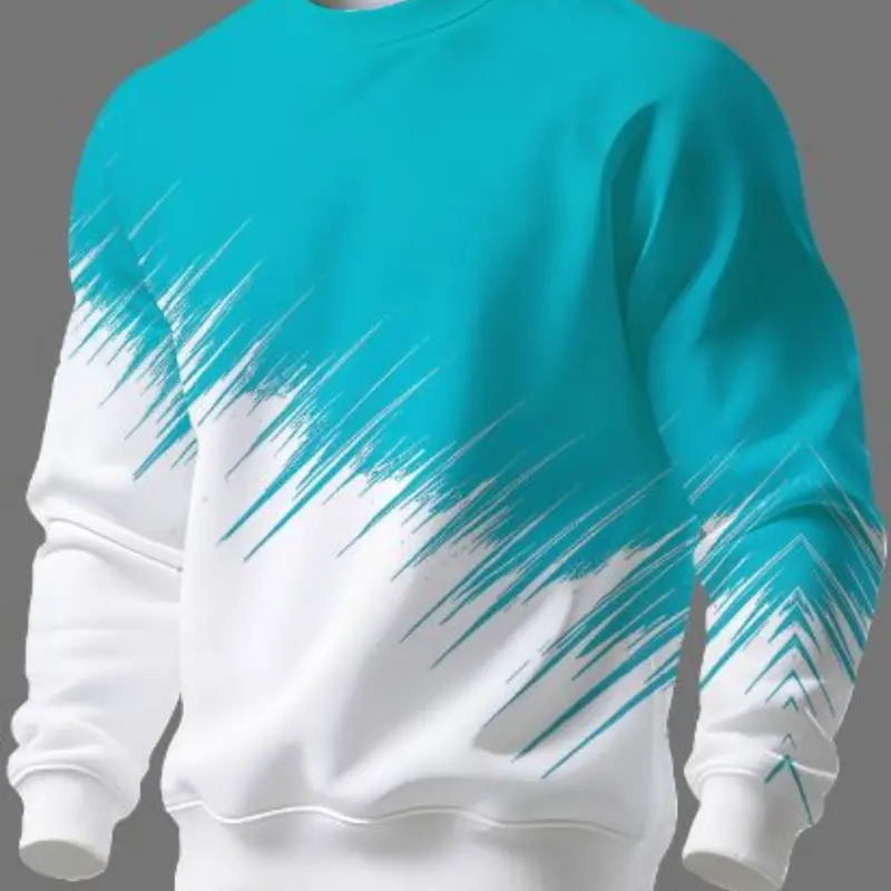 Men's Street Style Colorblock Round Neck Sweatshirt, Casual Long Sleeve Pullover, Fashion Fall Top