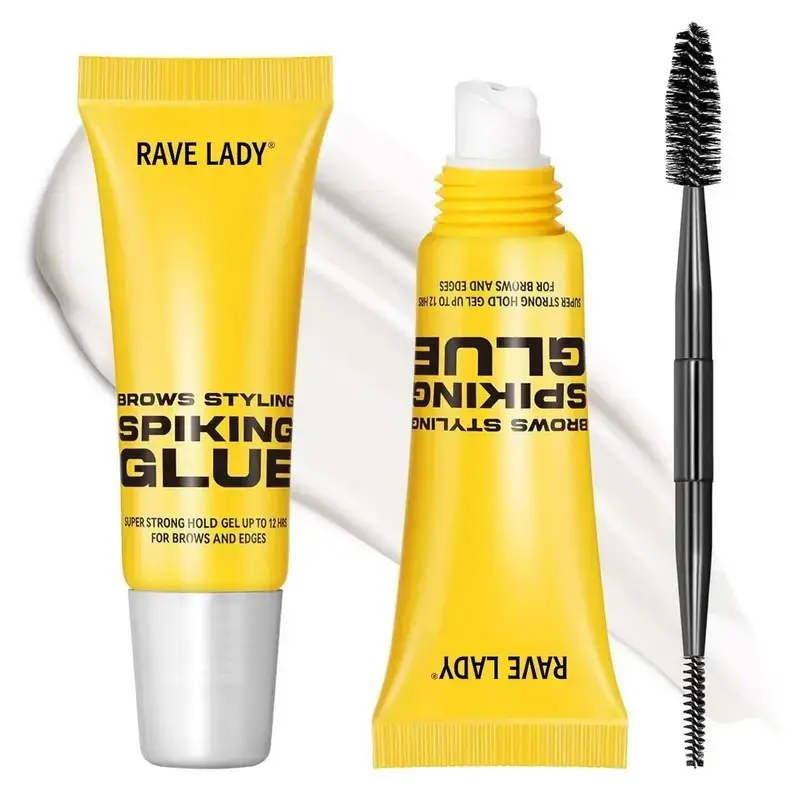 Transparent Waterproof Brow Gel with Brush, Long-Lasting Hold, Suitable for All Brows, Lightweight Texture, Essential Makeup, Brow Enhancement