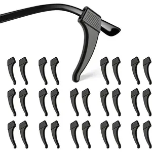 5 Pairs Soft Silicone Anti Slip Eyeglass Ear Hook Grips, Elastic Temple Tip Sleeve Retainers For Glasses, Sunglasses And Sports Spectacles, Comfortable Ear Protection Accessory For Daily Eyewear Fixing
