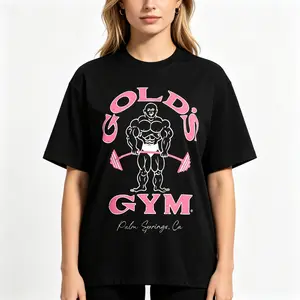 Gold’s Gym Graphic Tee – Bodybuilding Fitness Black T-Shirt for Women & Men, Soft Relaxed Fit, Workout Statement Shirt, Athletic Sports Clothing, Women's Gym Wear