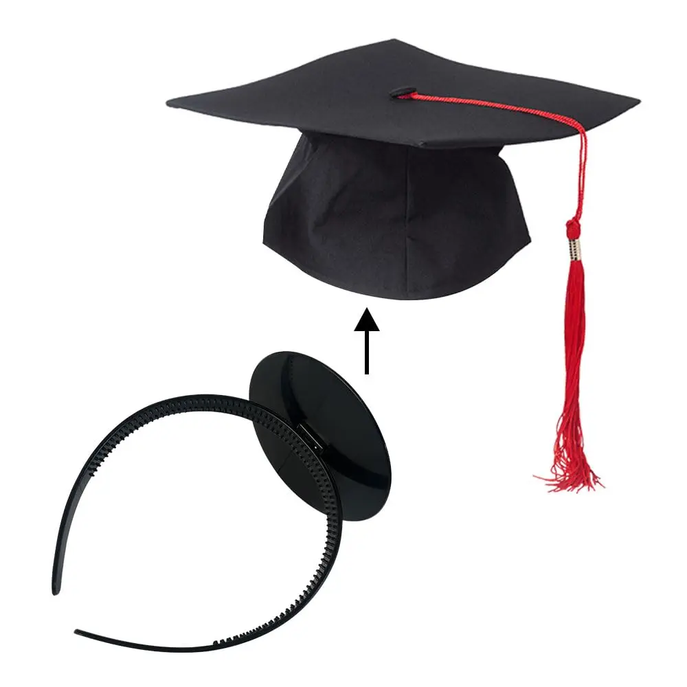 GiSenHai Graduation Cap Headband Grad hat decorations Holder decorations Accessory, Anti-Fall Hairband for Students Graduates, Keeps Hairstyle Fixed (Graduation Cap Not Included)