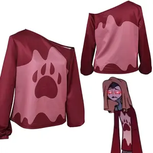 Fantasia TV Evil Leader Boss Stolas Goetia Cosplay Paw Printed Tops Women Disfraz Costume Female Halloween Carnival Party Cloth