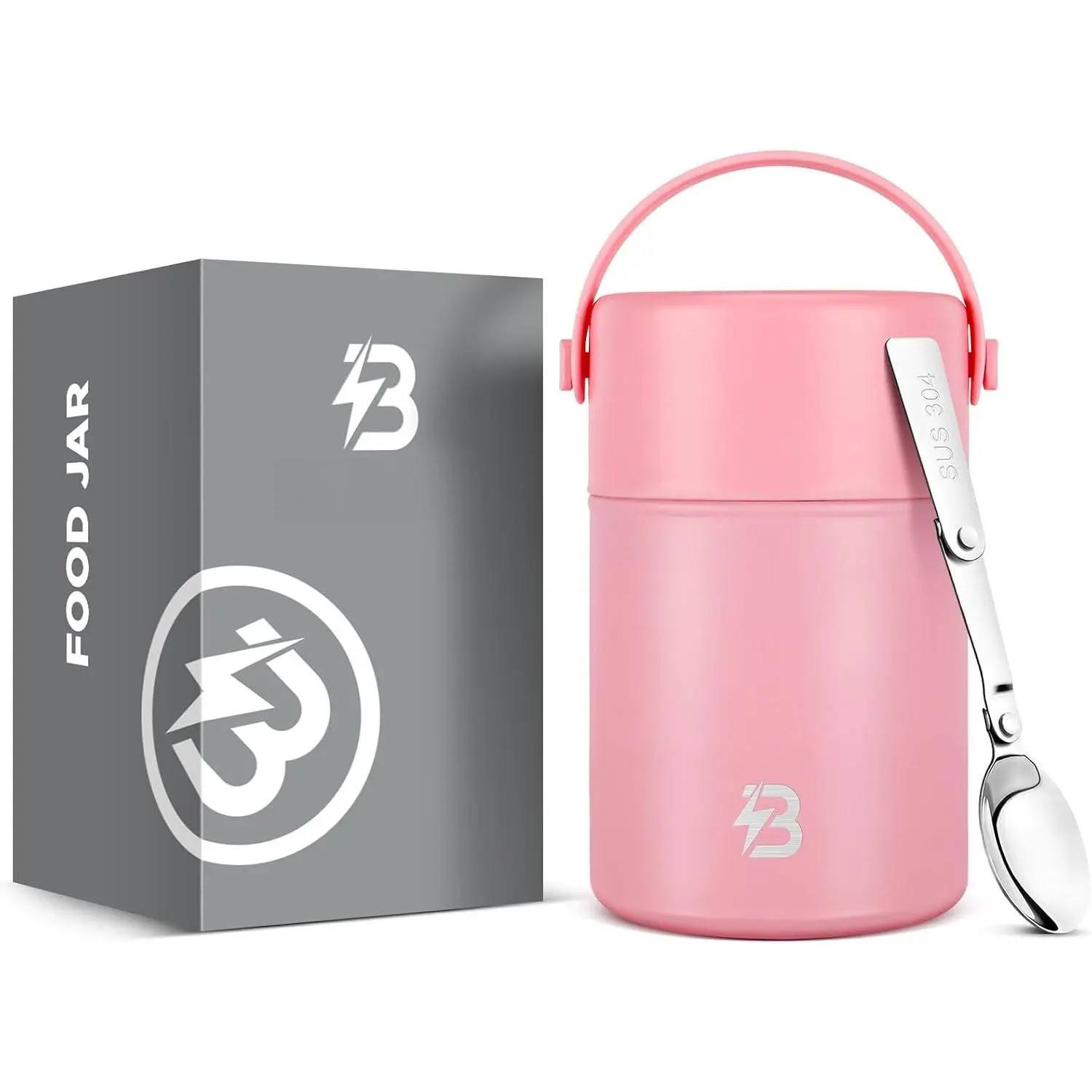 Thermo for Hot , 29 Oz Lunch Soup Thermo  Jar, Wide Mouth Insulated Hot  Container with Spoon for Adults ()
