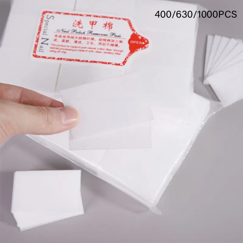 400/600/1000pcs Thick Non-Woven Nail Cleaning Pads Set, Multi-Functional Polishing Cotton Pads, Soft Material, Durable Design, Manicure
