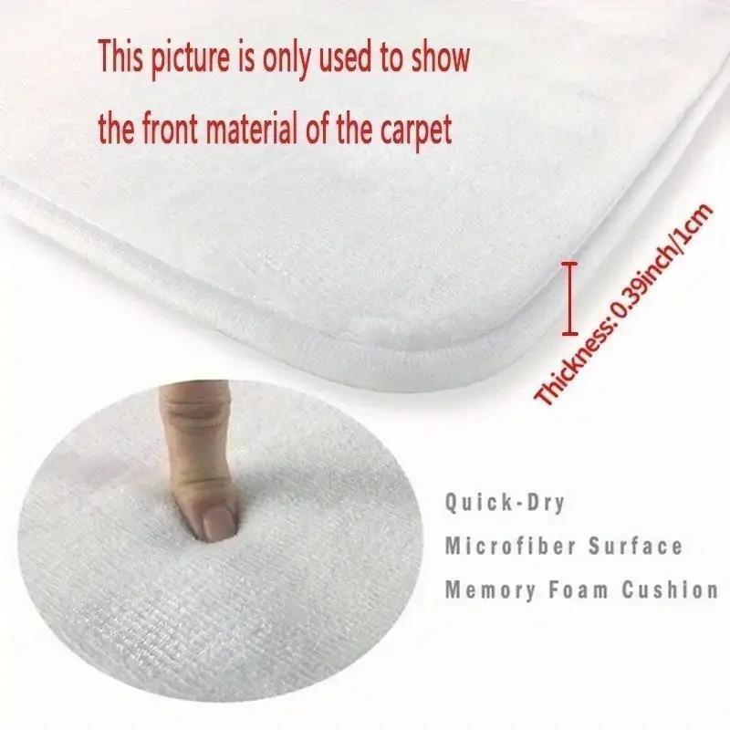 1 piece of comfortable flannel sponge floor mat with letter pattern, thick sponge mat, suitable for comfortable standing, perfect for decorating living rooms, bedrooms, laundry rooms, and offices, Bathroom Decorative Mat, Bathroom Rug, Bathroom Mats