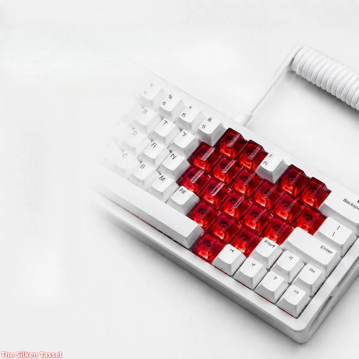 Cross-border original 21-key love transparent keycap DIY personalized customized PC material adaptation mechanical keyboard