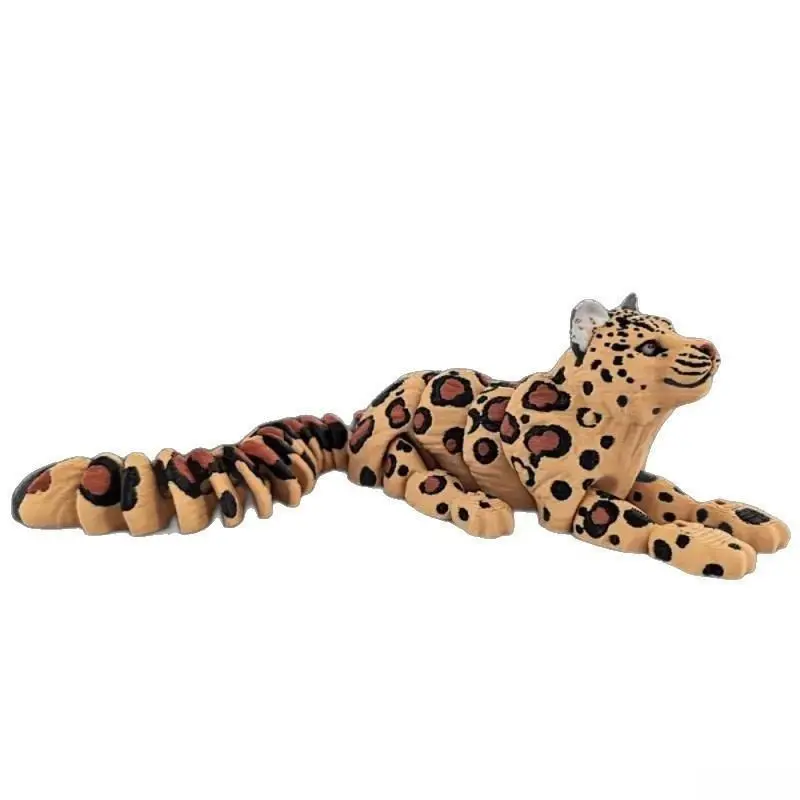 Realistic Leopard Bag Charm, 3D Printed Articulated Figurine, an Engaging Piece for Collectors, Natural Decoration and Zoo Souvenir, Dynamic Poses, Poseable Figure, Gift, Nature, Wildlife, Decorative, Memorable Souvenir, Realistic Design