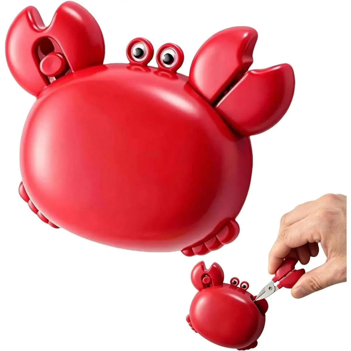Crab Multifunctional Bottle Opener, 4-in-1 Crab Shape Multi Tool |   Magnetic Fridge Magnet, Beer Opener Portable, Hidden box cutter & Mini Scissors, Compact Kitchen Gadget for Home Office