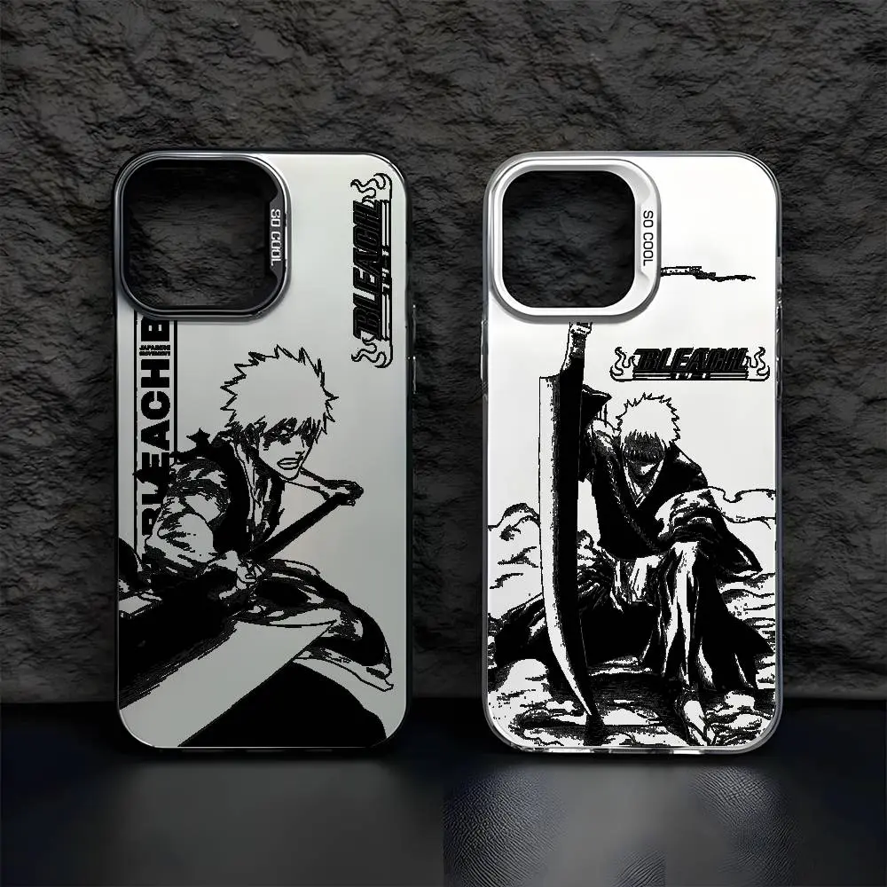 B-Bleachs K-Kurosaki Ichigo Phone Case For IPhone 17 16 15 14 13 12 11 Pro Max Air Samsung S21 S22 S23 S24 S25 Multicolor Matte Metallic Aurora Funda