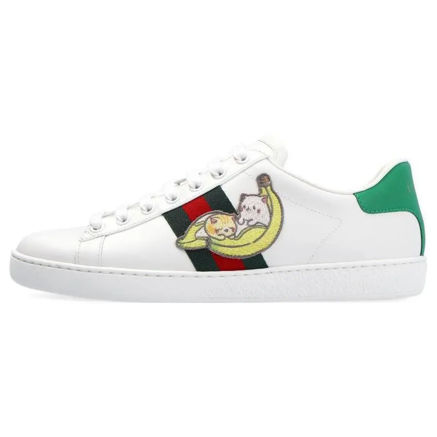 Gucci Ace Casual Low-Top Fashion Sneakers for Women in White Verifiable, with credentials and supporting global authentication