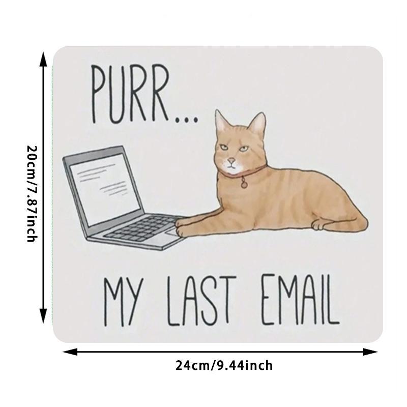 Cute Cat Pattern Mouse Pad, 1 Count Rectangle Gaming Mouse Pad with Non-Slip Rubber Base, Office Desk Keyboard Mat for Home Office Desk, Non Slip Mousepad, Desk Accessories, Computer Mouse Pad, Mouse Pad for Laptop, Mouse Pads for Desk