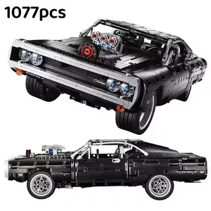 1077pcs Technical Car Avoid Charger Racing Blocks Model Movie Quick Stem Bricks Adult Hobby Toy Gift, Perfect for Enthusiasts