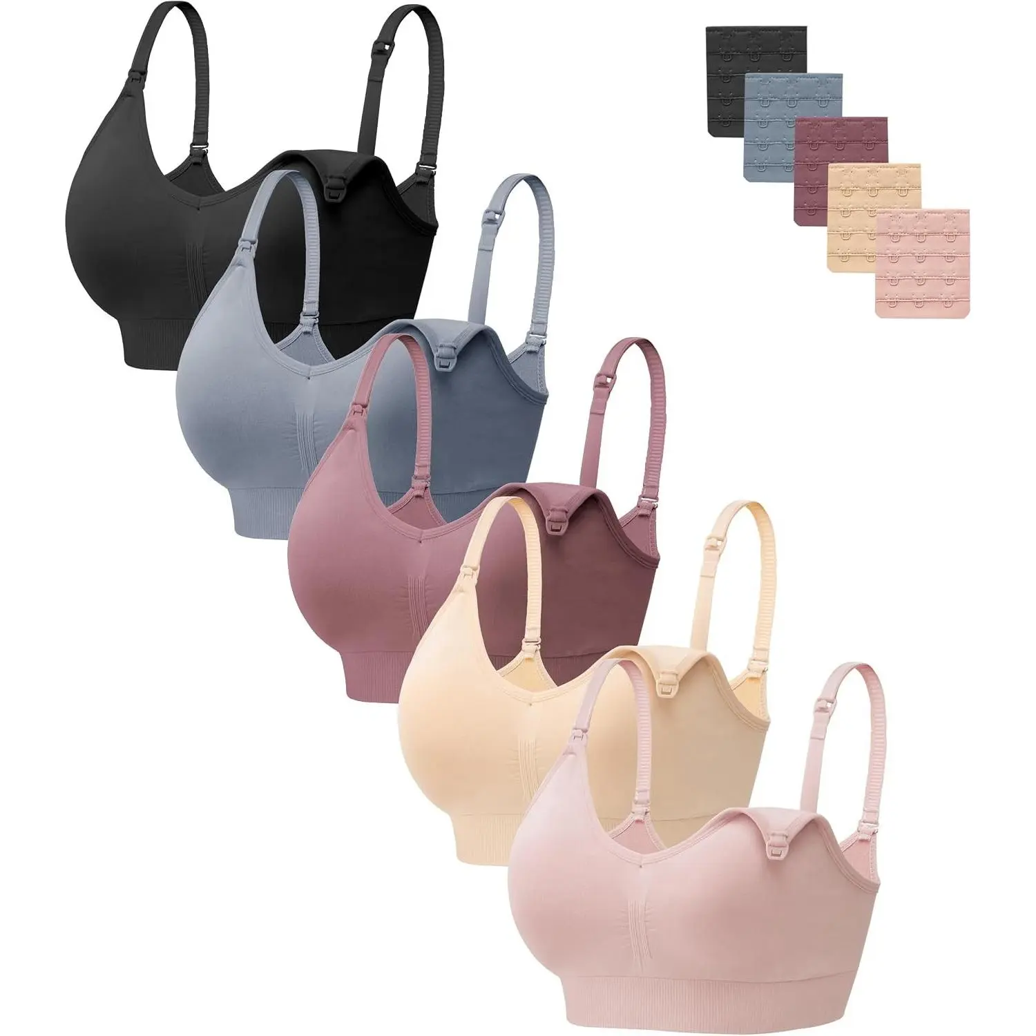 Maternity Bras 5 Pack Nursing Bras for Breastfeeding(Gift)