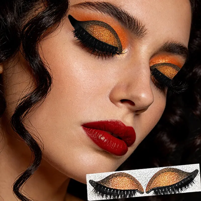 Reusable Eyelash and Eye Shadow Stickers, Multi-Color Dual Function Makeup Stickers, Reusable False Lashes and Eye Shadow Stickers
