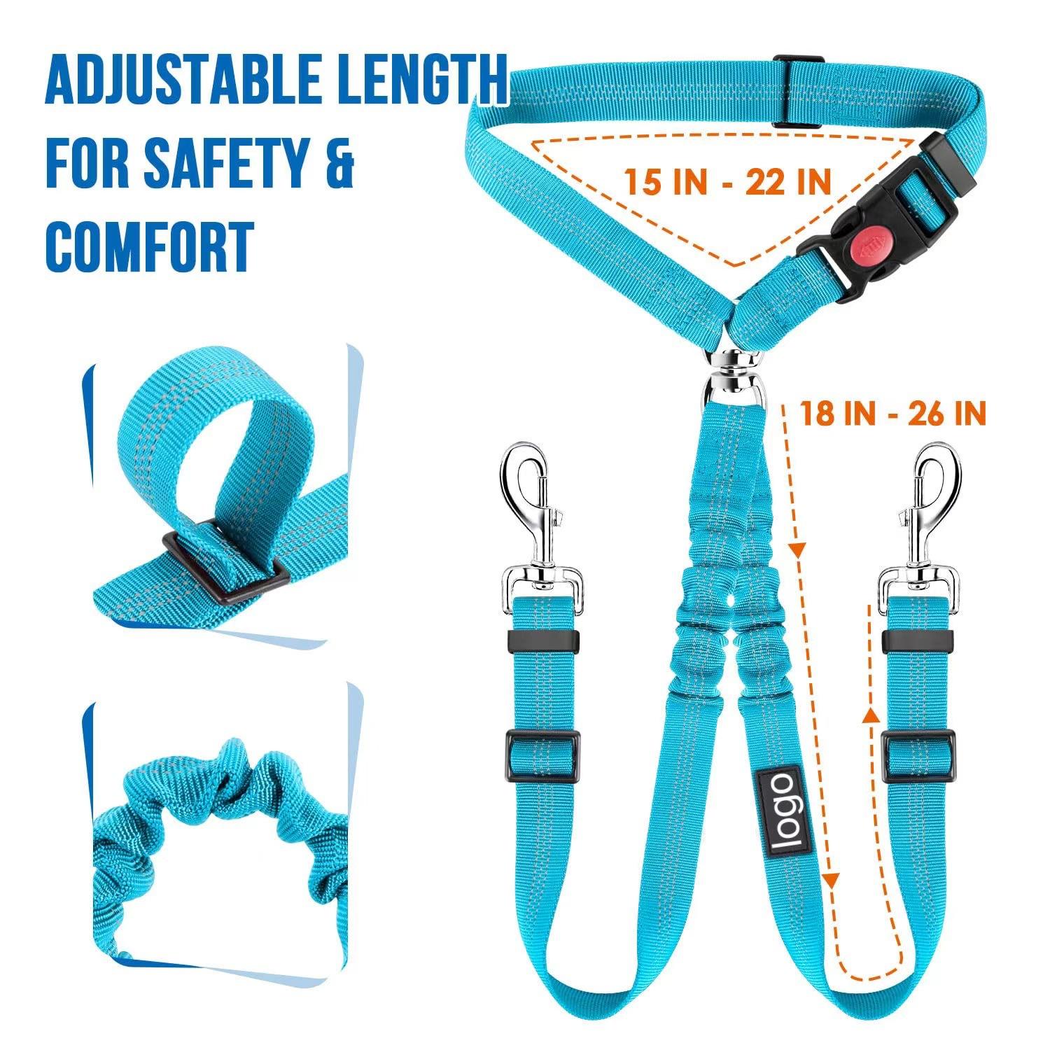 Pet Supplies Double Dog Leash, Coupler Lead, Dog Collar & Pet Safety Belt
