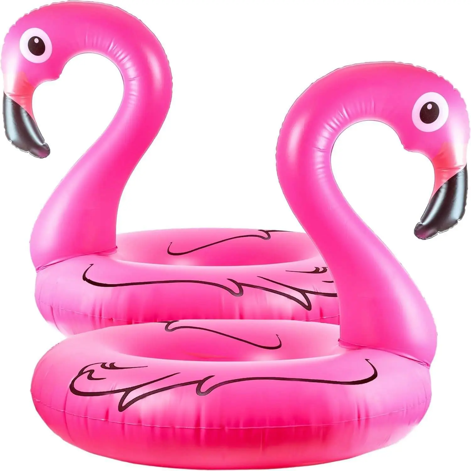 48 Inch Inflatable Flamingo Pool Float - Large Summer Swim Party Toy, Fun Beach Floatie, Lilo Lounger for Adults & Kids, Durable Pool Party Favor