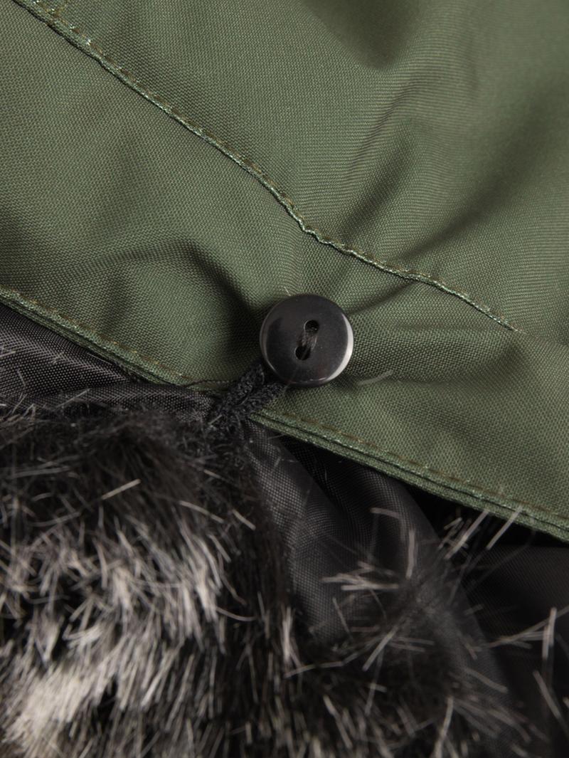 Men's Heavy-Duty Winter Coat with Detachable Fur-Like Hood & Collar - Long Jacket, Large Pockets, -Filled Cold-Weather Outerwear for Skiing, Commuting - Hand Washable (No-Stretch)