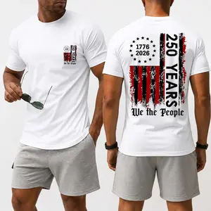 Men's Pure Merica And TittiesCotton Short-Sleeve T-Shirt (（1776-2026）We The People "250th Anniversary""/Multi-Color Options) — A Casual Wardrobe Essential Featuring A Cool Graphic Design And A Classic Crew-Neck Cut; Suitable For All Seasons.