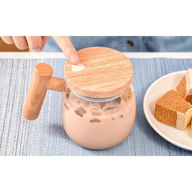 Electric Self-Stirring Mug, 13.53 Oz. Made of High Borosilicate Glass, Blends Coffee with a Motor Speed of 6, 000 RPM, Powered by Batteries, Rated at 5 Watts, Suitable for Coffee, Milk, Or Protein Powder