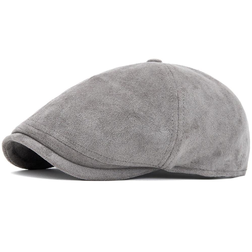 HT4971 Mens Berets Women Autumn Winter Hat Vintage Artist Painter Beret Hat Male Female Ivy Flat Cap Suede Octagonal Beret Caps