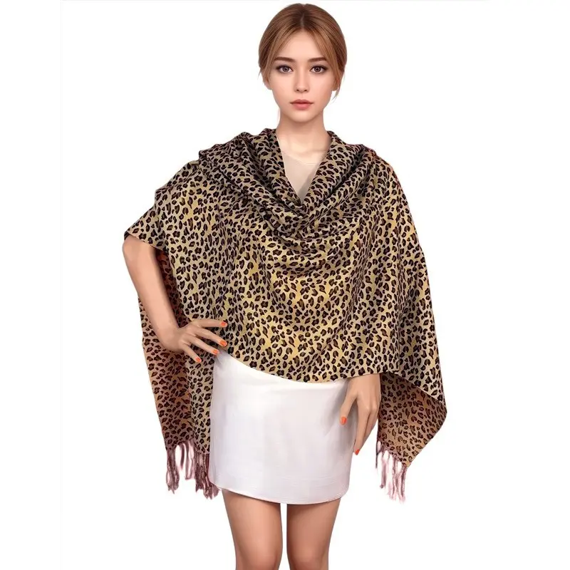Animal Leopard Print Pashmina Scarves