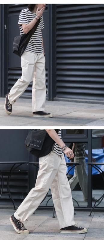 Kyn Apparel  Retro Naval Deck Trousers Vintage Inspired Herringbone Twill Work Pants