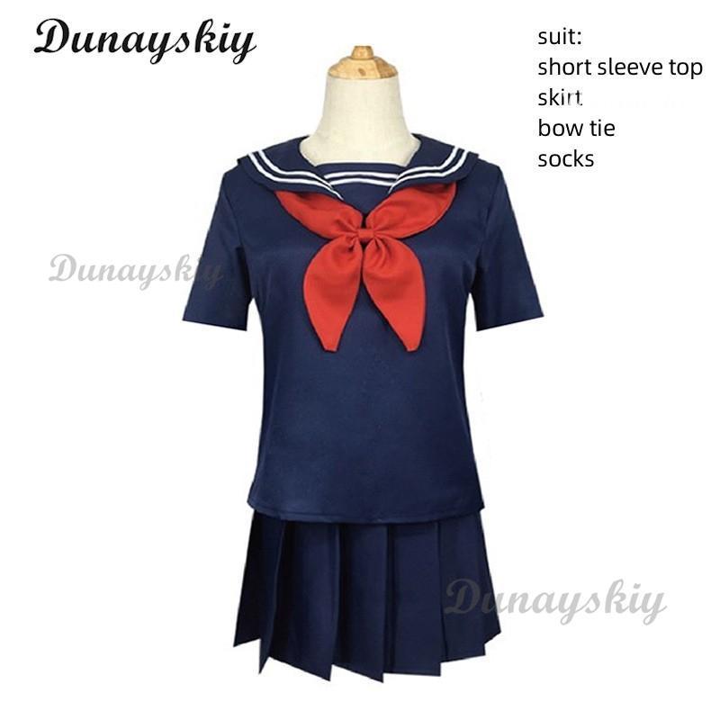 Cross Body/Himiko Toga Cosplay Costume Anime Boku No My Hero Adult Man Woman Halloween School Sailor Uniform Suit