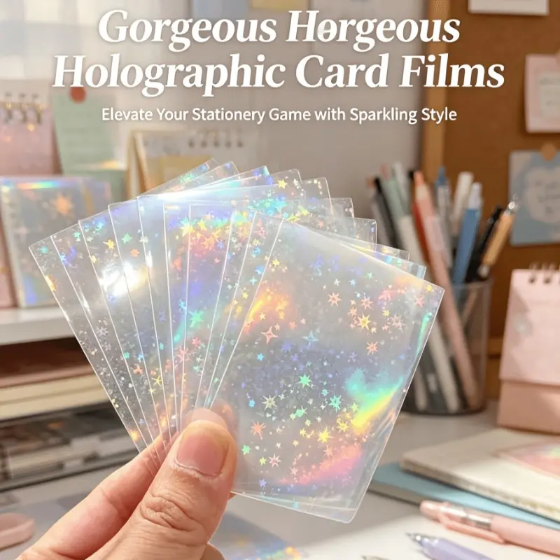 50-card holographic star sleeve, laser-flashed foil textured matte surface, 66 x 91 mm, acid-free PP card protector, suitable for PTCG PKM collectible trading card storage.