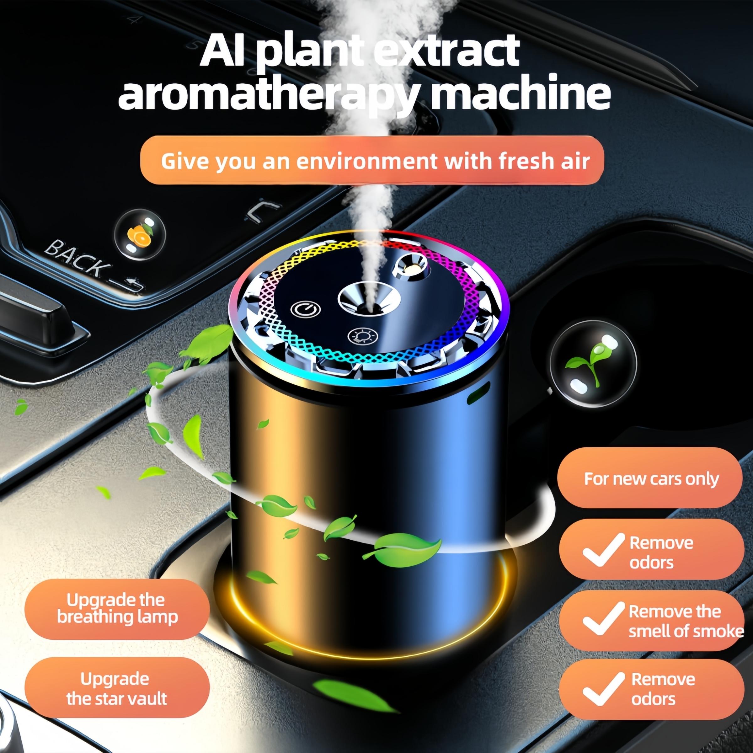 Portable Smart Aromatherapy Diffuser, USB Humidifier with Starlight Projector, Starry Projection, Battery Powered, 7 Color Changing Lights, Humidifier Atmosphere Light, Home & Car Decor Gift, Rechargeable Portable Humidifier, Aroma Diffuser Humidifiers